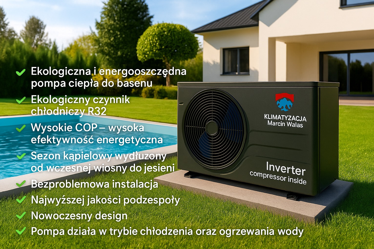 Basenowe pompy ciepła