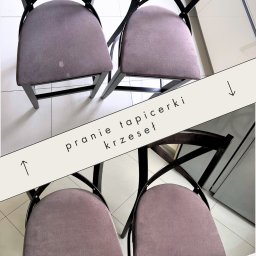 przed po pranie tapicerki meblowej