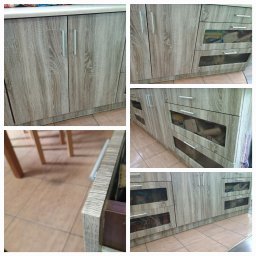 Kuchnia po oklejeniu. Jak widać efekt jest zdumiewający 