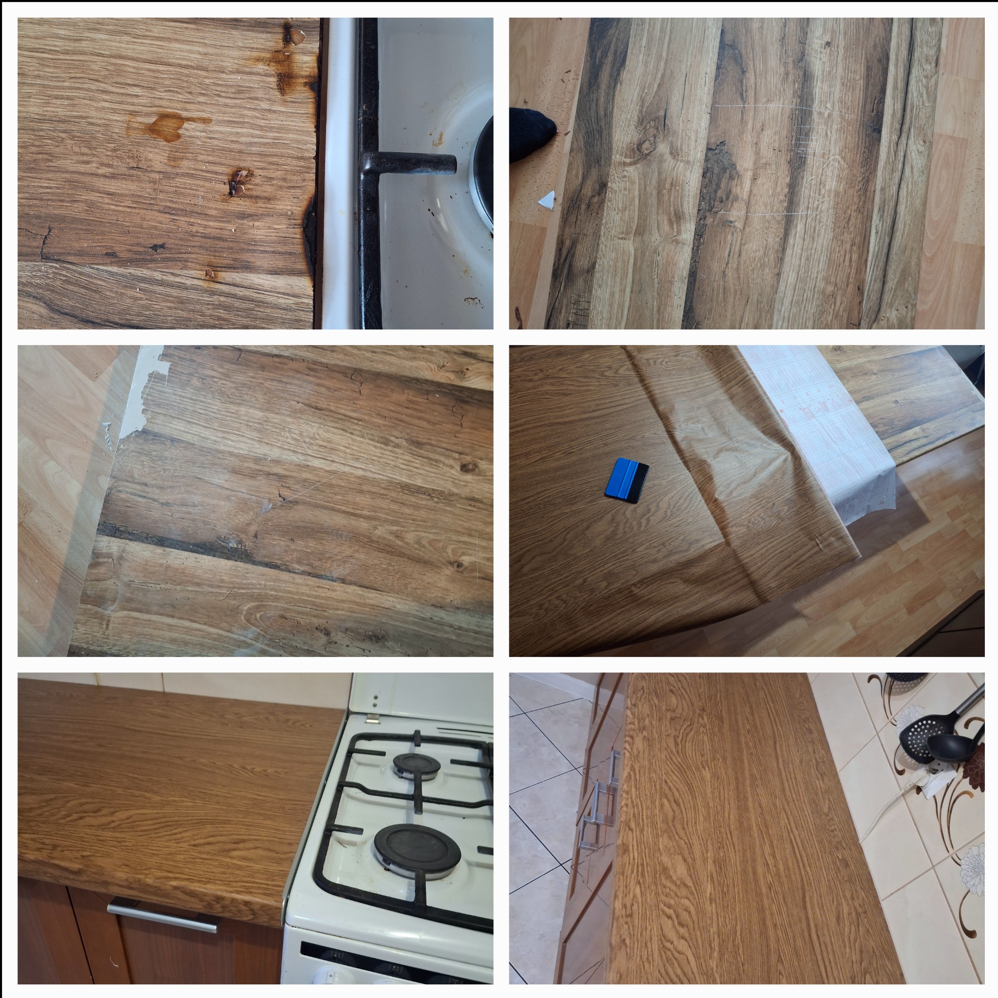 Przypalony blat który otrzymał drugie życie.