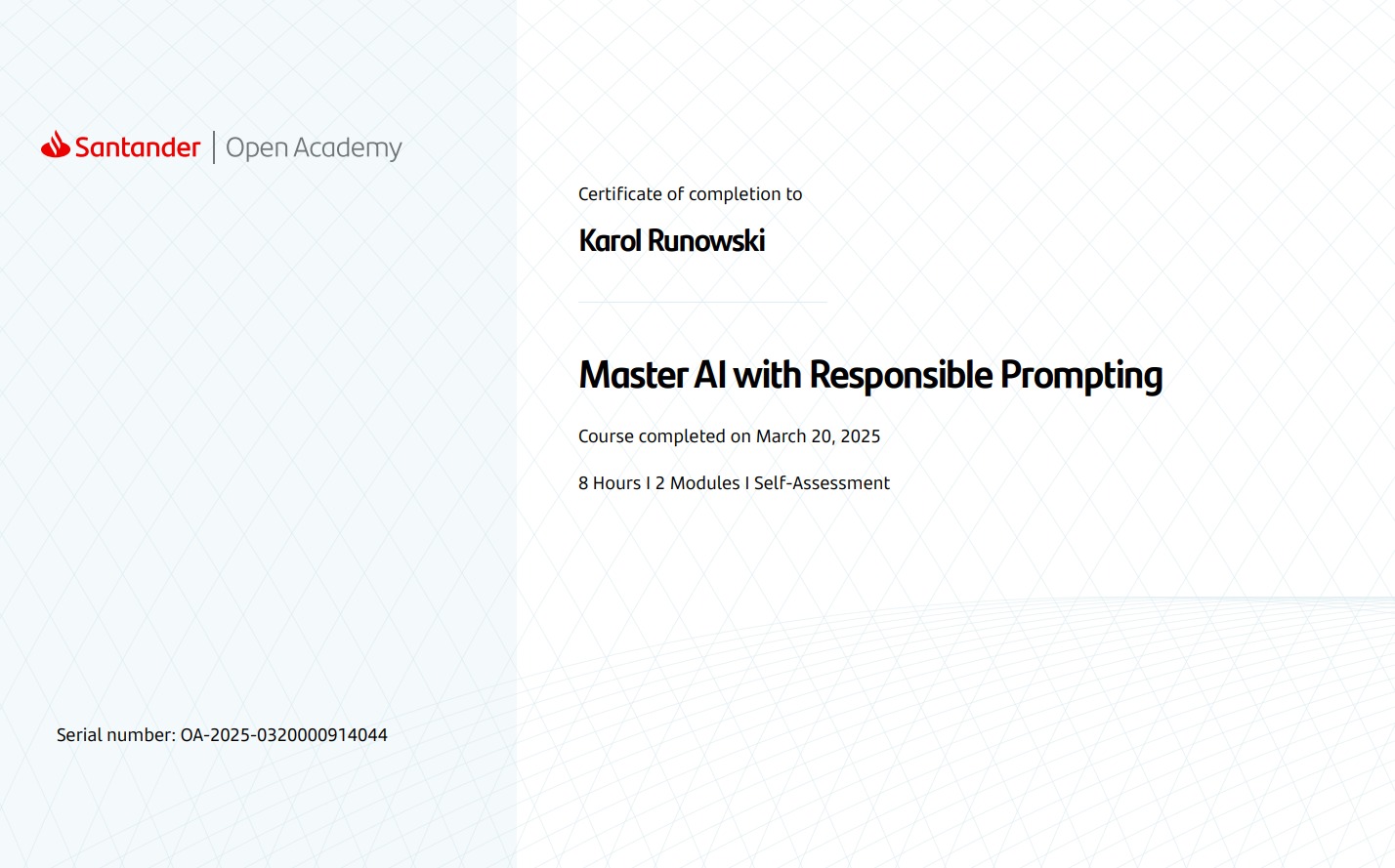 szkolenie AI Santander academy