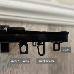 Pasadena home & deco - Szyna ścienna czarna, może być także na uchwycie sufitowym i elektryczna. Docinamy szyny na wymiar.