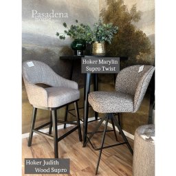 Pasadena home & deco - Hokery tapicerowane na indywidualne zamóienie, wybierz tkaninę, wysokość i kolor nóżek