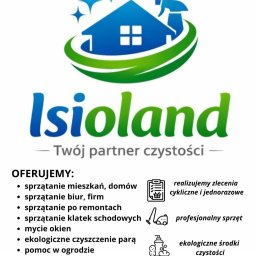 Isioland - Isioland: Twój partner czystości. Oferta sprzątania mieszkań, biur, po remontach, mycia okien i inne. Kontakt telefoniczny i mailowy.