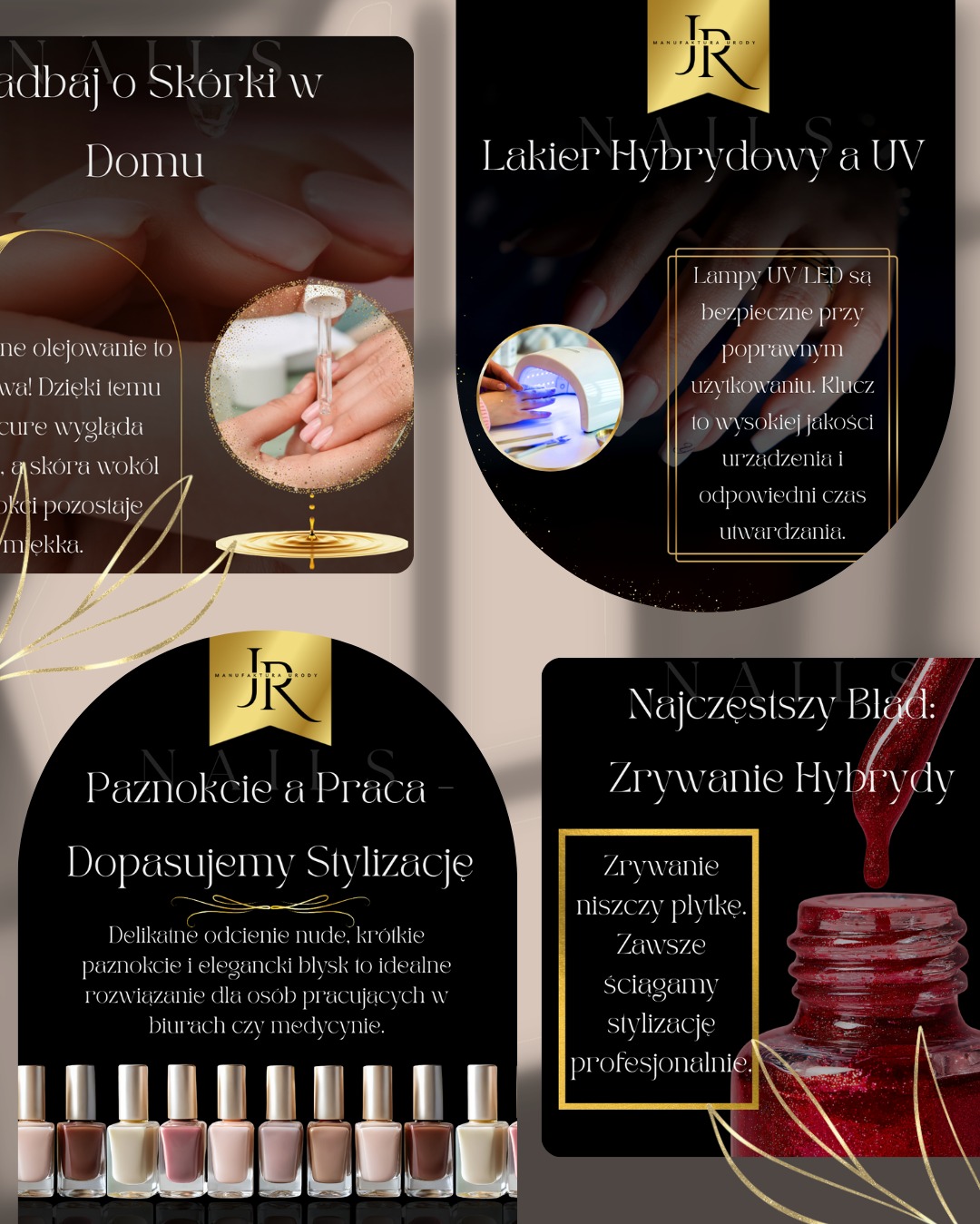 Projekty grafik na IG dla salonu kosmetycznego