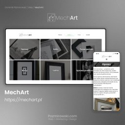 Strona internetowa salonu ramiarskiego w Warszawie.