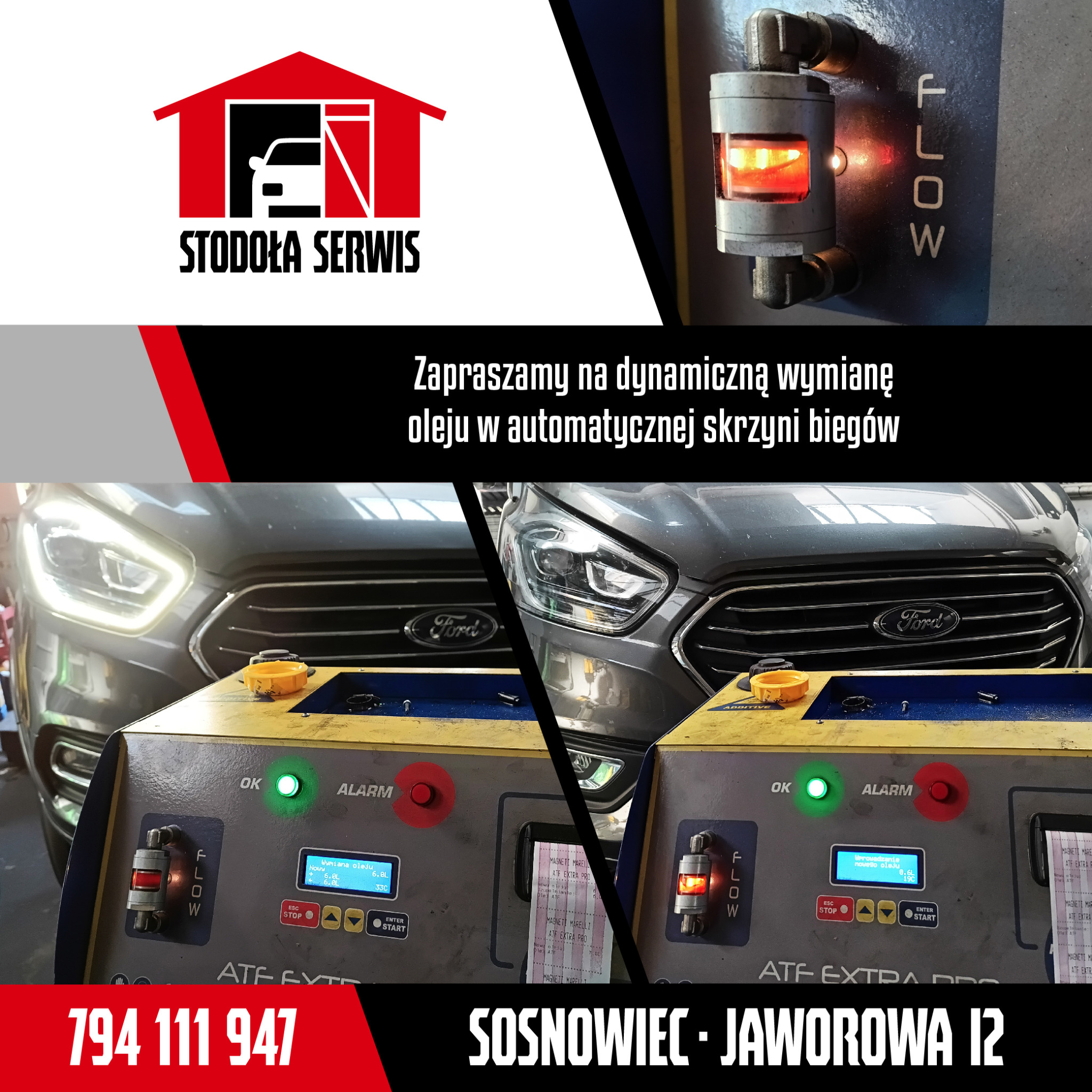 Dynamiczna wymiana oleju w automatycznej skrzyni biegów.