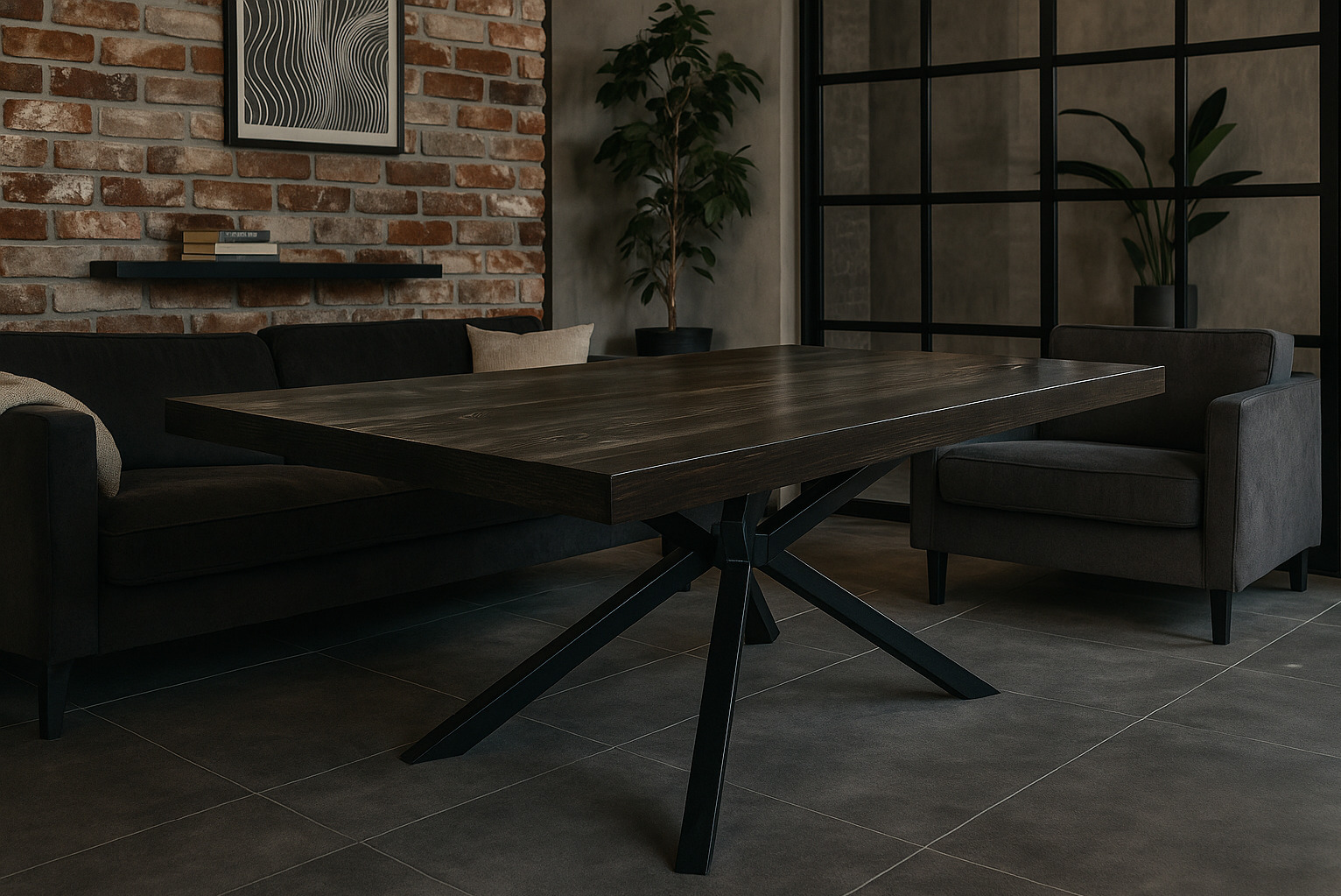 Stołu w stylu loft/industrial/rustic. Sprzedaż na stalowych nogach. Możliwość realizacji indywidualnych zamówień