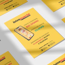Sebastian Dopke Design - Ulotka informacyjna dla Intermarche oraz Glovo