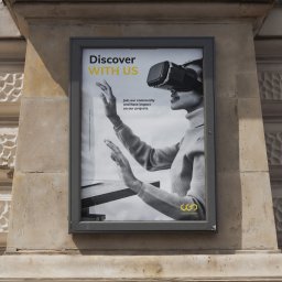 Projekt plakatu dla wirtualnego studia zajmującego się tworzeniem gier i aplikacji 