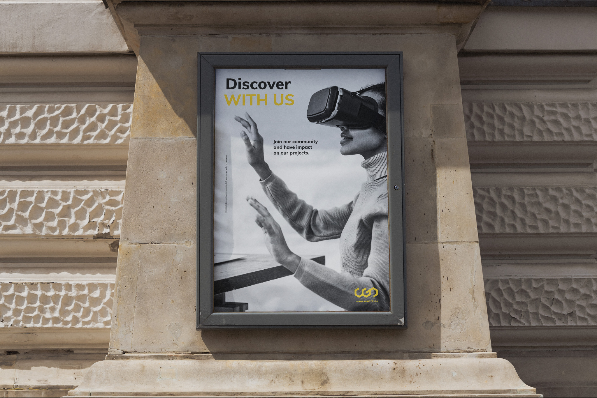 Projekt plakatu dla wirtualnego studia zajmującego się tworzeniem gier i aplikacji