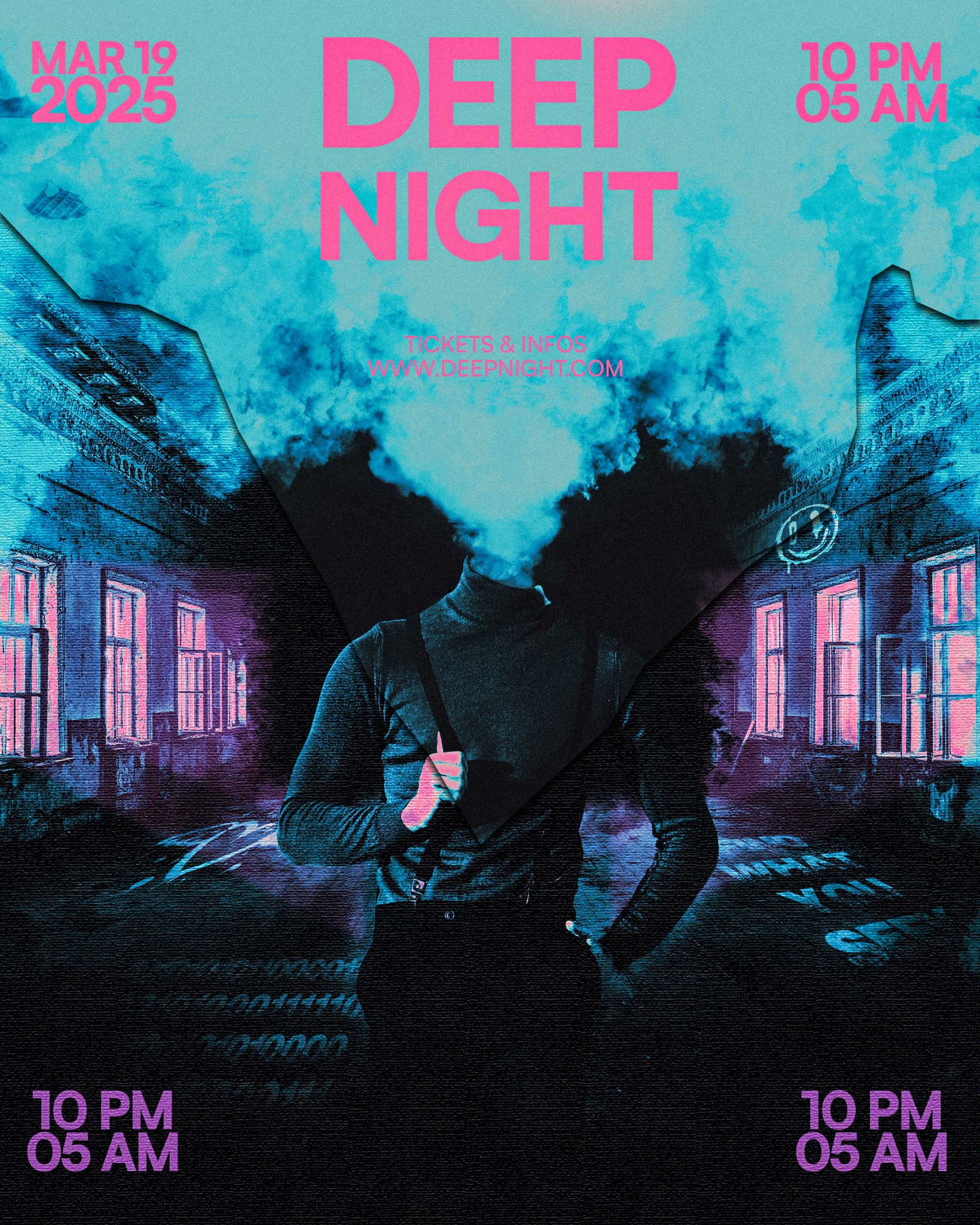 Plakat promocyjny dla klubu RAVE.