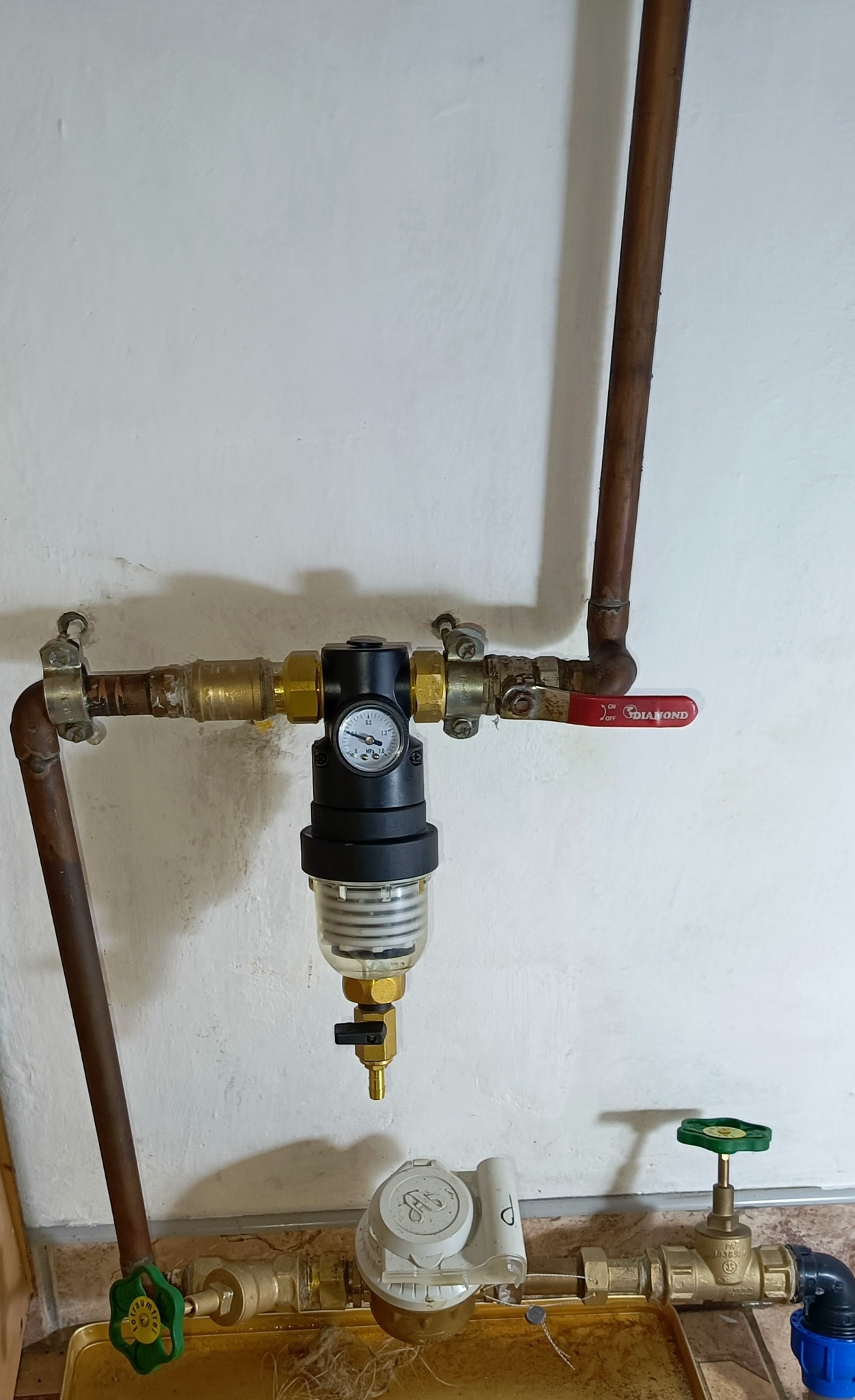 Reduktor + licznik → kontrola ciśnienia