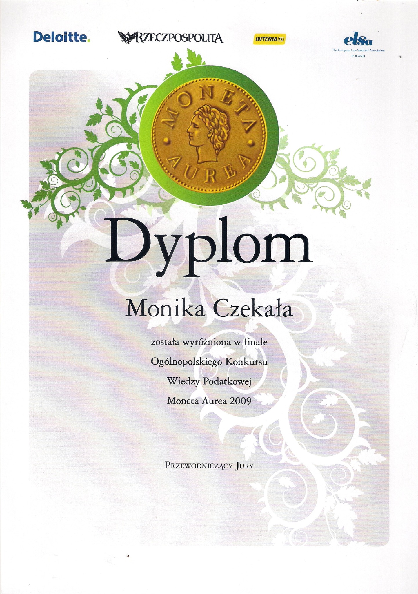 Dyplom Aurea 2009
