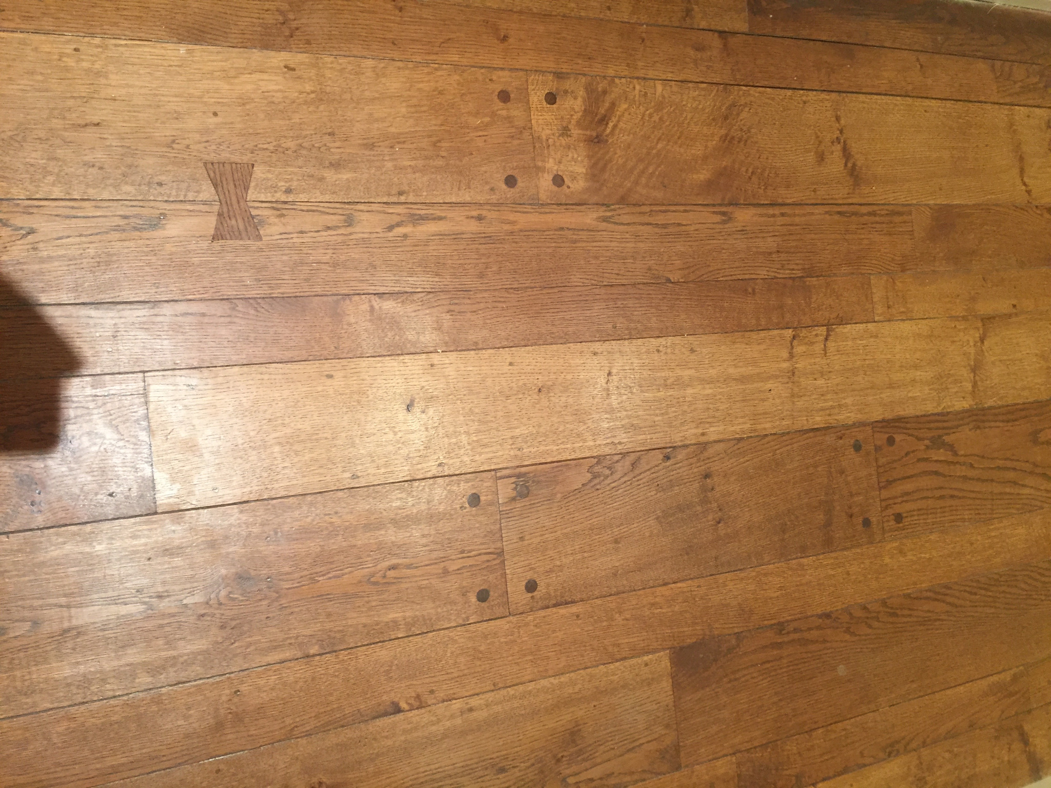 Parkiet / deska dębowa 22mm , łączenie desek kokardowe + flekowanie + sirowanie