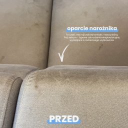 Narożnik pięcioosobowy przed praniem.