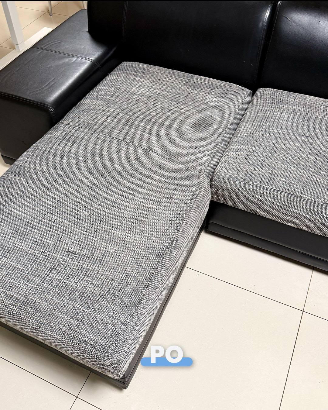 Narożnik czteroosobowy po praniu.