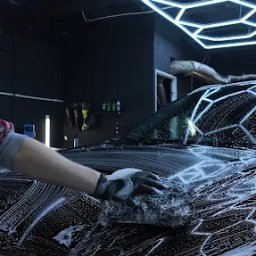 NZK AUTO DETAILING - Olszewnica Stara - Czyszczenie karoserii czarnego auta gąbką w rękawicy, wnętrze myjni z oświetleniem LED. Piana na lakierze, detale mycia.