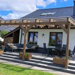 PIOTR DOMAŃSKI - Elewacja, taras, zadaszenie