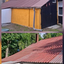 czyszczenie i malowanie dachu - blacha falista - około 230m2