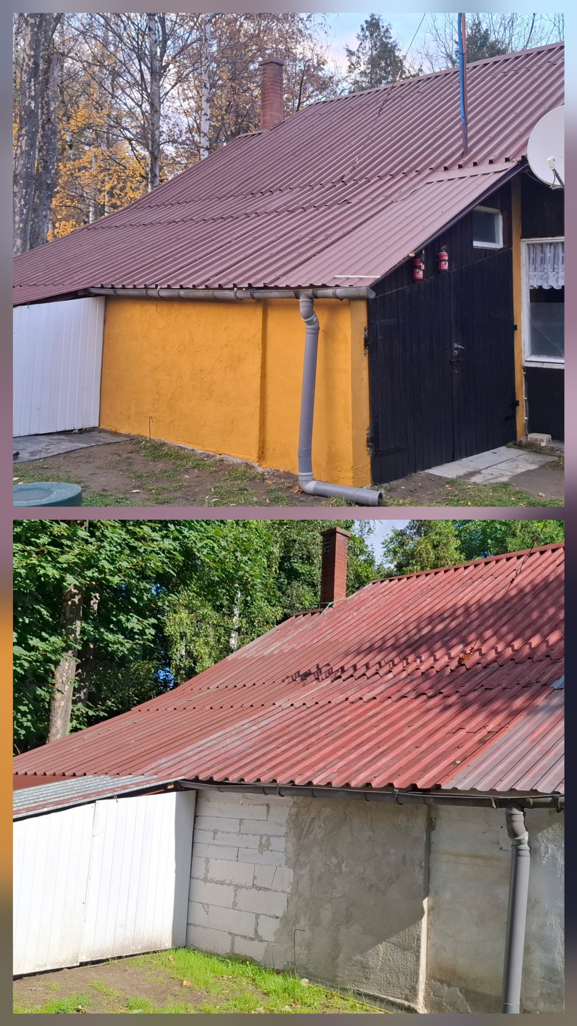 czyszczenie i malowanie dachu - blacha falista - około 230m2