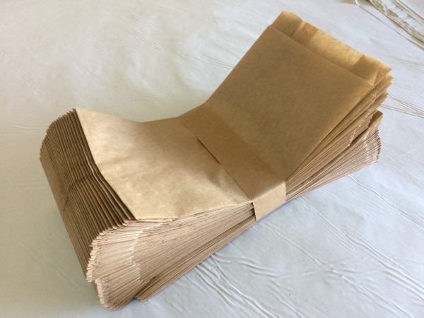 najprostsze fałdowe torby - pakowane po 100szt.