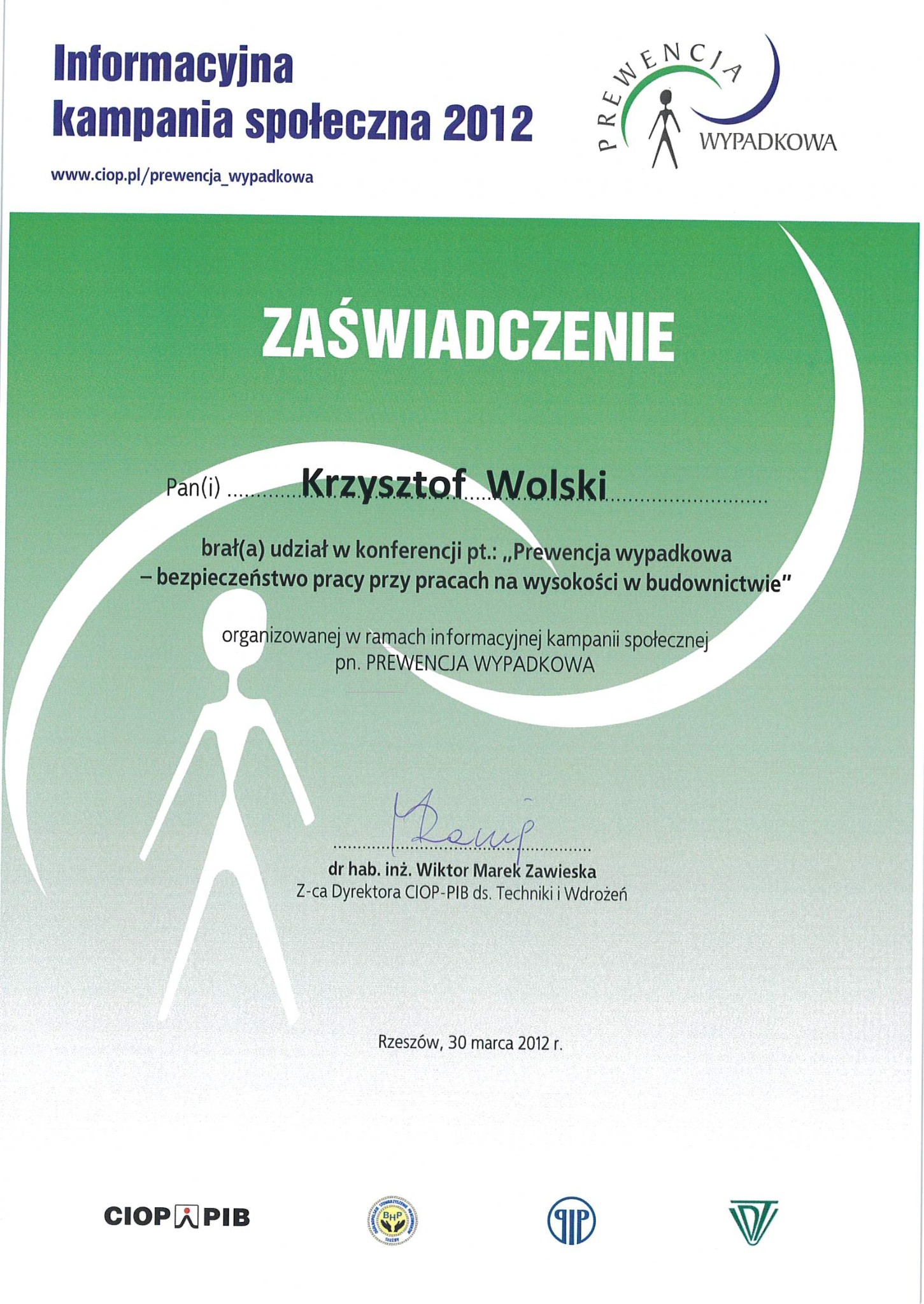 Szkolenie 'Prewencja wypadkowa - prace na wysokości w budownictwie'