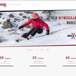 Strona wypożyczalni sprzętu narciarskiego Max Power Ski