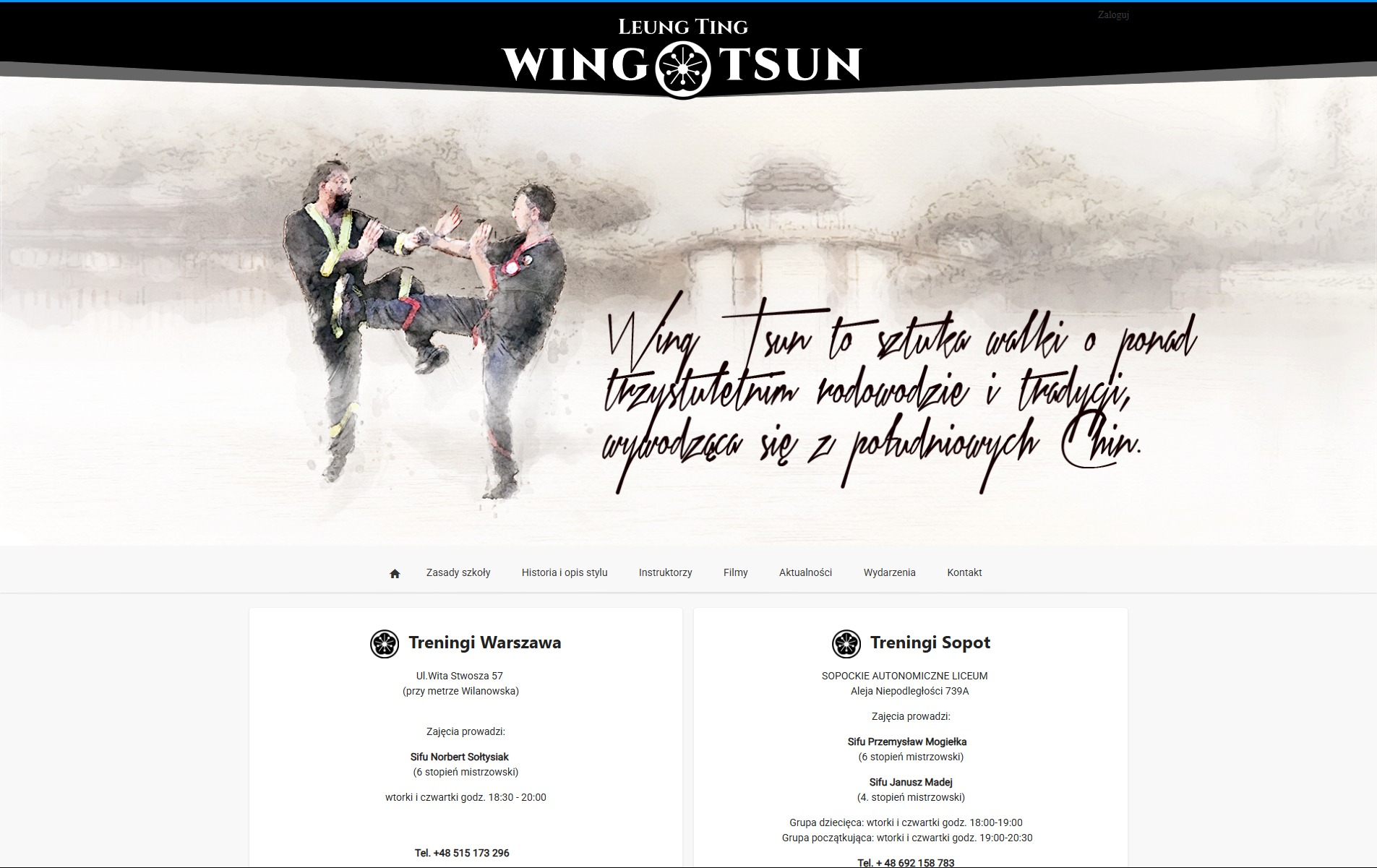 Strona klubu sztuk walki Wing Tsun Kung Fu