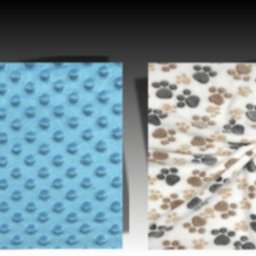 HURTOWNIA TKANIN ProTextil - Katalog tkanin Minky i Polarki z różnymi wzorami: kropki, łapki, serca i kości, prezentowany przez Hurtownię Tkanin ProTextil.