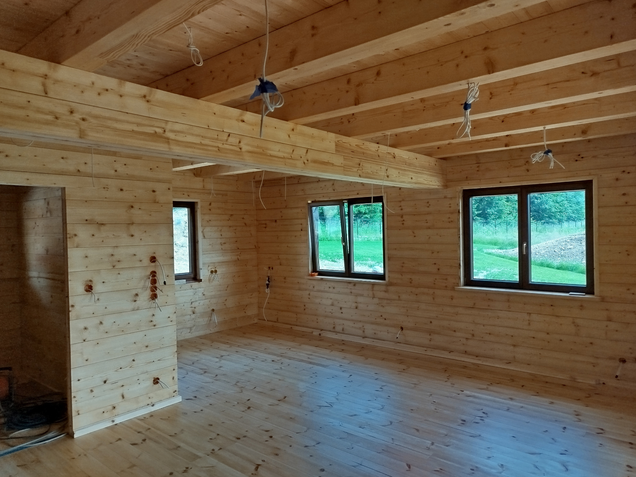 Wnętrze drewnianego domu z wyjątkowym mikroklimatem