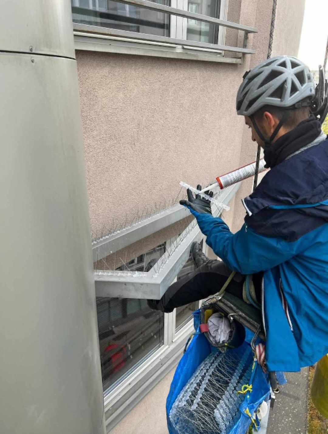 Montaż kolców przeciw ptakom