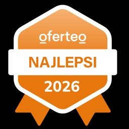 VAJLEN SPÓŁKA Z OGRANICZONĄ ODPOWIEDZIALNOŚCIĄ - Pomarańczowa odznaka Oferteo 'Najlepsi 2026' na czarnym tle. Grafika z rokiem przyznania nagrody.