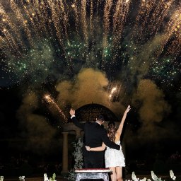 Pałac Mała Wieś - Pokaz pirotechniczny, Wesele