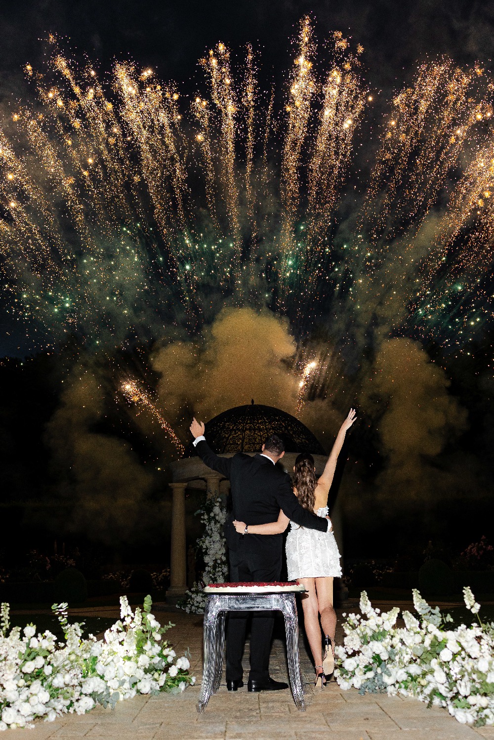 Pałac Mała Wieś - Pokaz pirotechniczny, Wesele