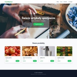 Sławomir Kulig - Strona internetowa sklepu spożywczego z Błażowej, prezentująca świeże artykuły i produkty bio. Widoczne jabłka, chleb, mleko i warzywa. Grafika strony w jasnych, naturalnych barwach.