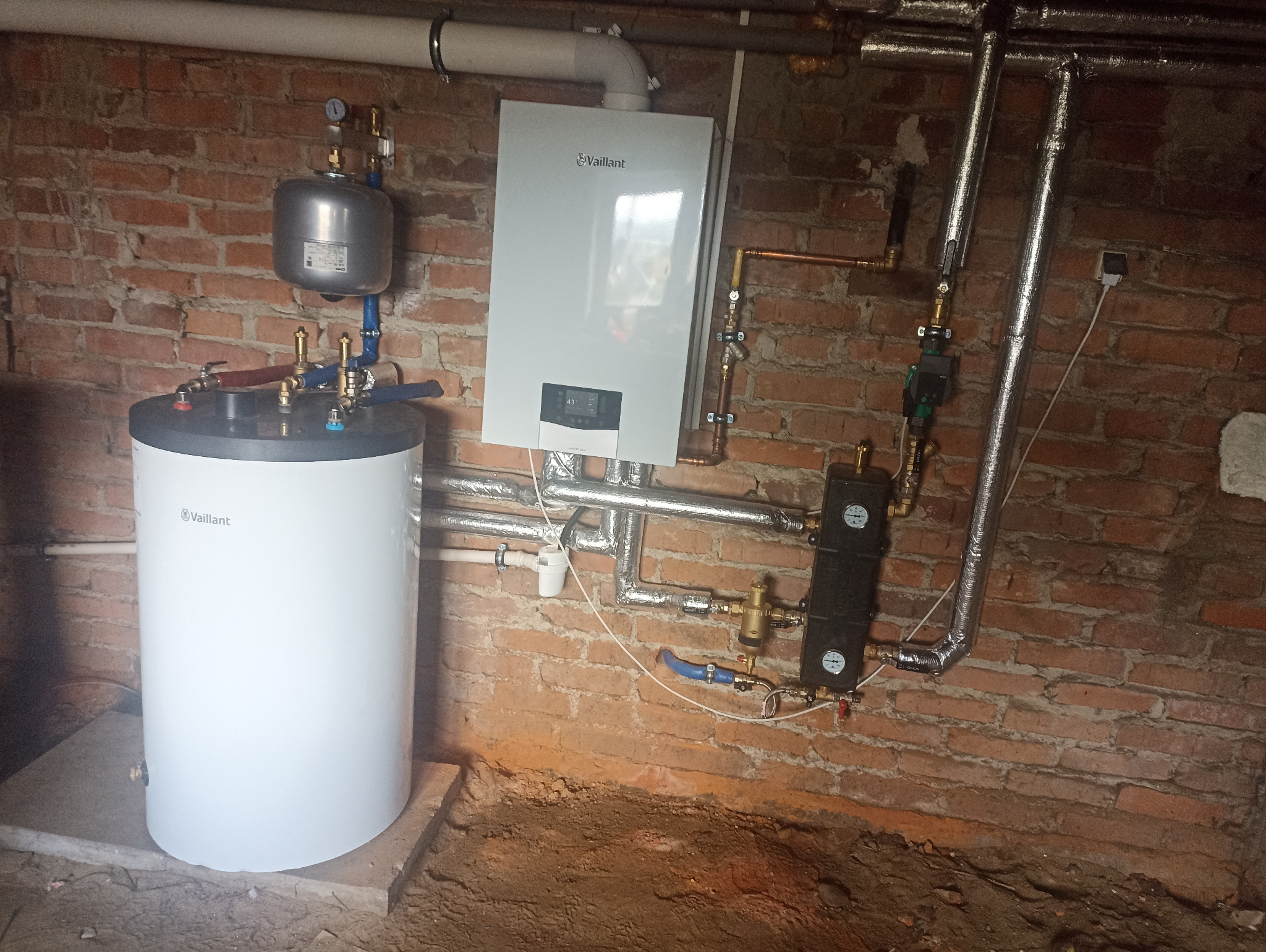 Kotłownia z kotłem gazowym firmy Vaillant