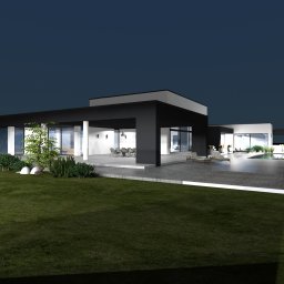 Luksusowe domy projekty. Ekskluzywna rezydencja nad jeziorem. Autor: Architekt Jarosław Włodarczyk | Włodarczyk Projekt - Sieradz