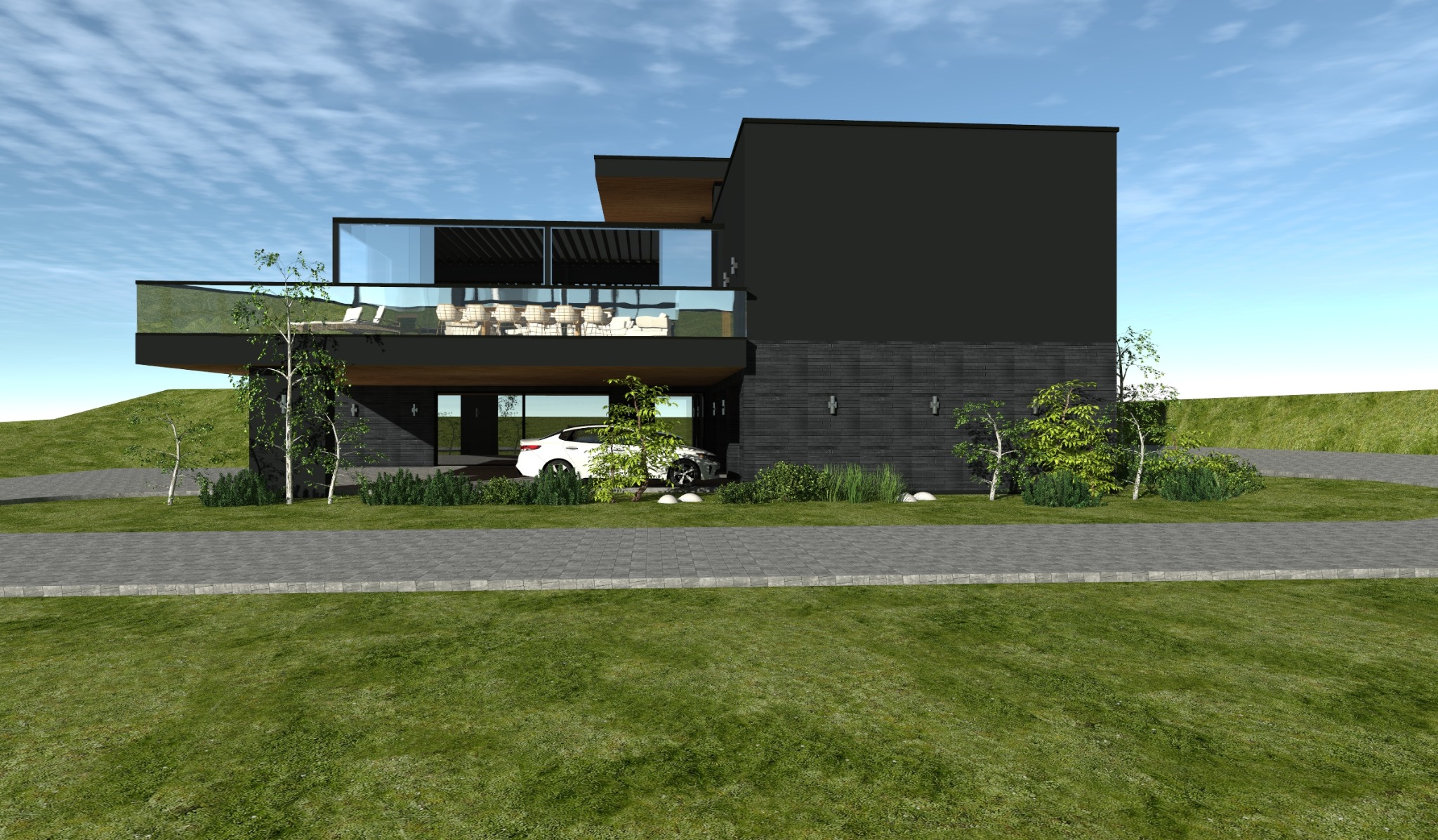 Luksusowa, ekskluzywna rezydencja nowoczesna na skarpie. Autor: Architekt Jarosław Włodarczyk | Włodarczyk Projekt