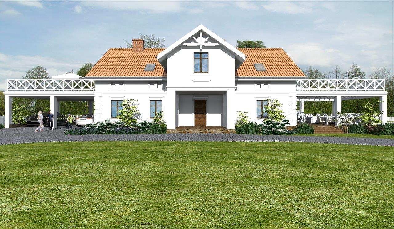 Projekt rozbudowy luksusowego domu na Mazurach. Autor: Architekt Jarosław Włodarczyk | Włodarczyk Projekt