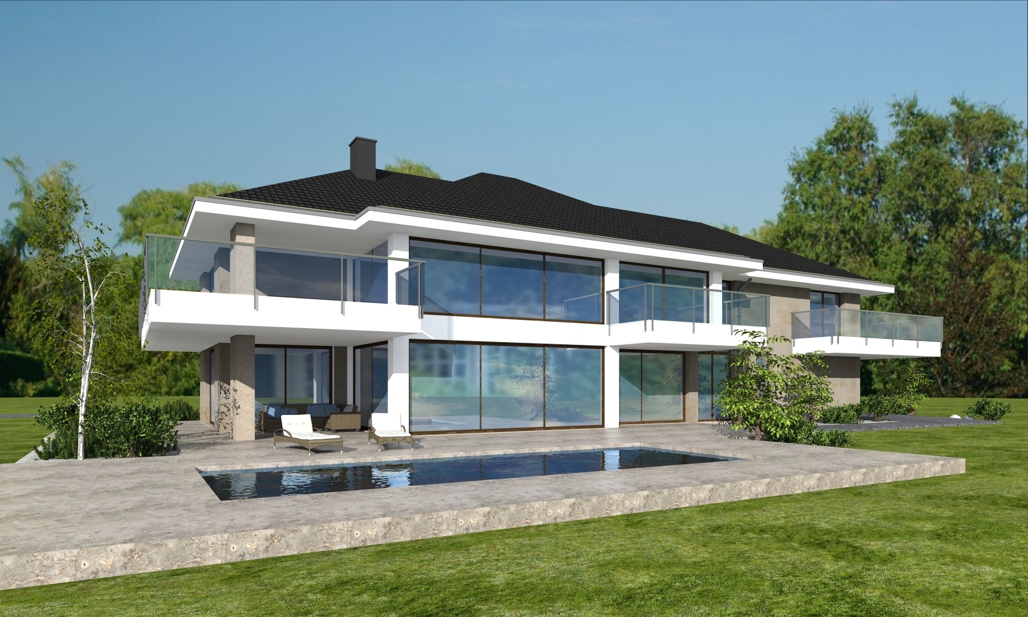 Luksusowa rezydencja pod Poznaniem. Autor: Architekt Jarosław Włodarczyk | Włodarczyk Projekt