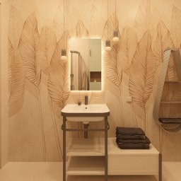 Pracownia projektowania wnętrz Olga Kucharzewska - Łazienka w kawalerce