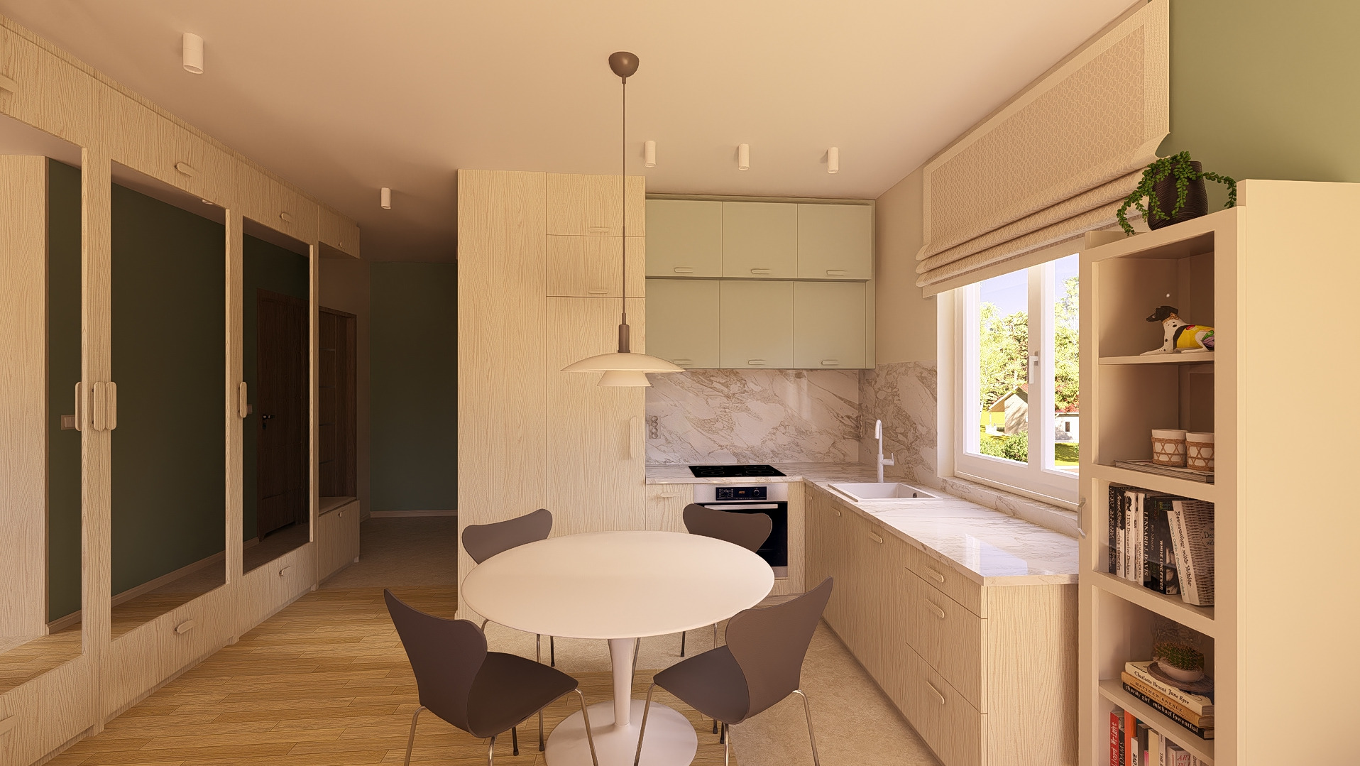 Aneks z częścią jadalną w kawalerce