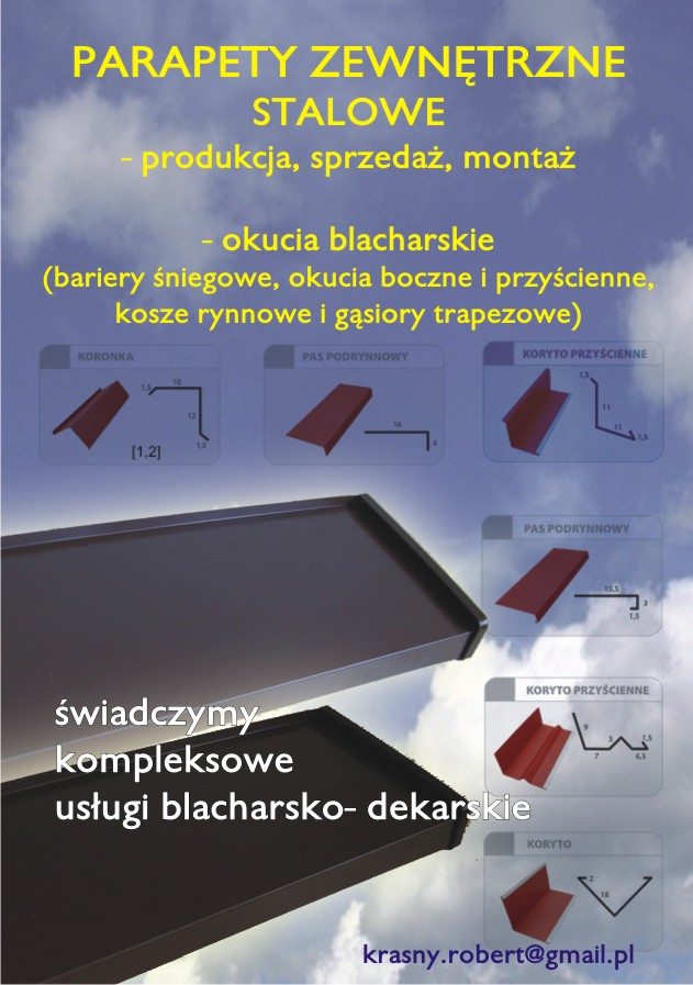 parapety stalowe zewnętrzne