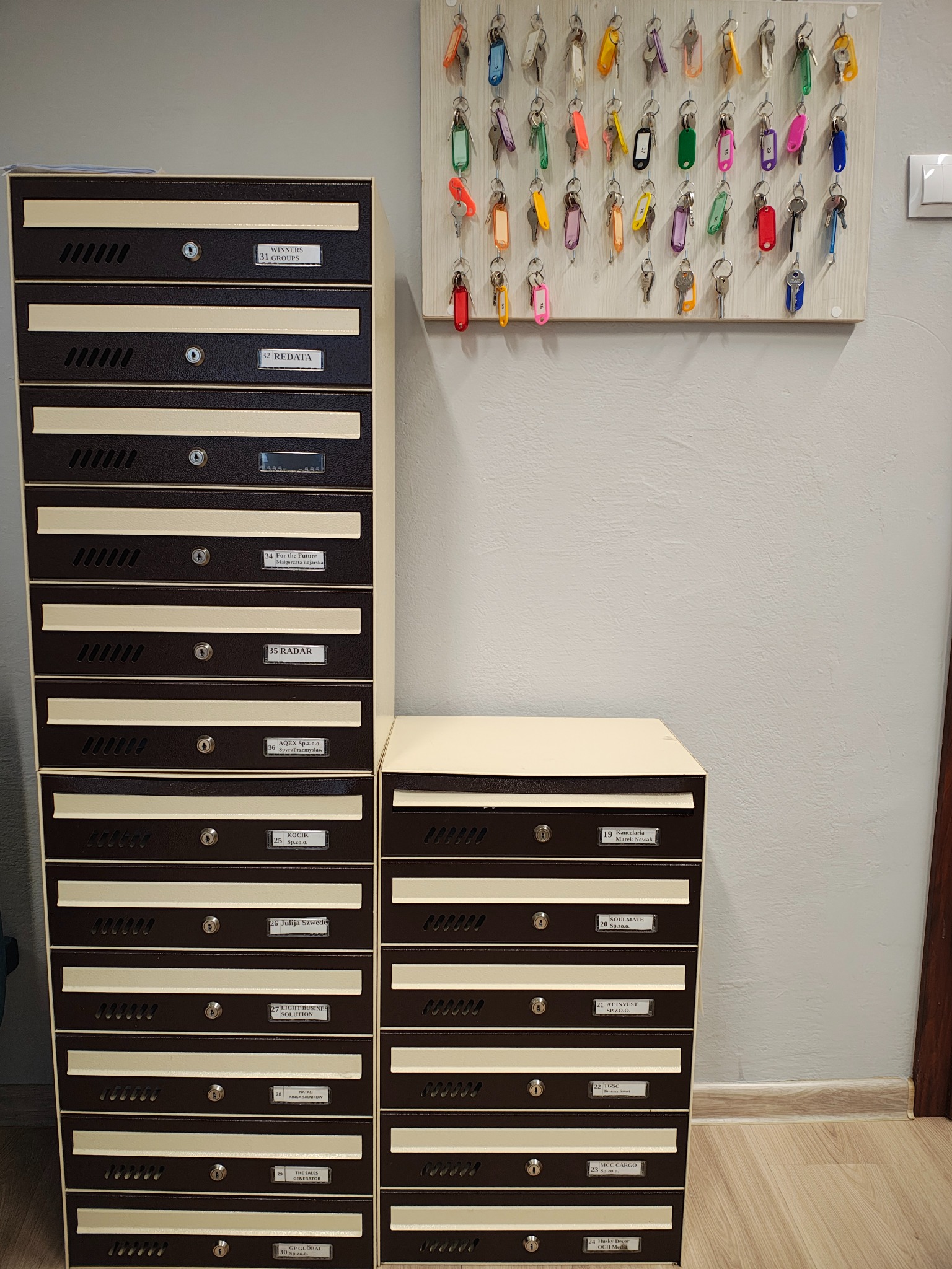 skrzynki na korespondencję dla Wirtualnych Biur