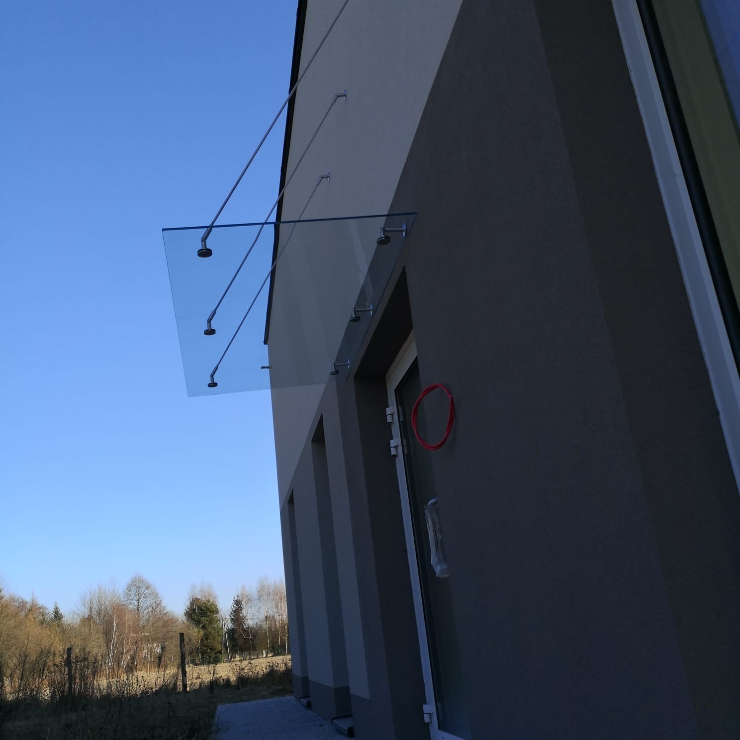 Daszek szklany na odciągach ze szkła VSG ESG 55,2