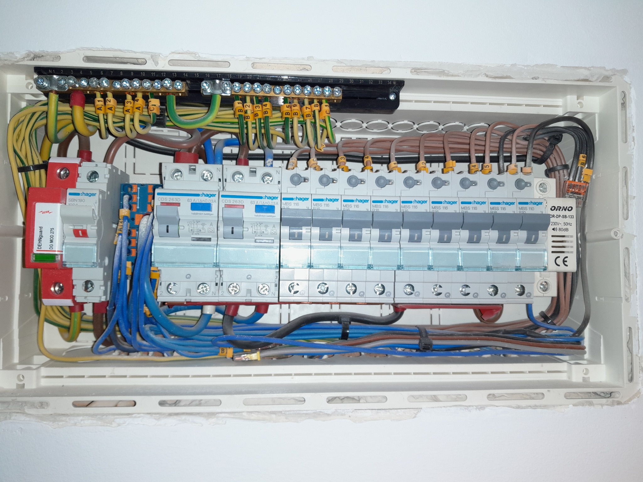 Modernizacja rozdzielnicy w mieszkaniu.