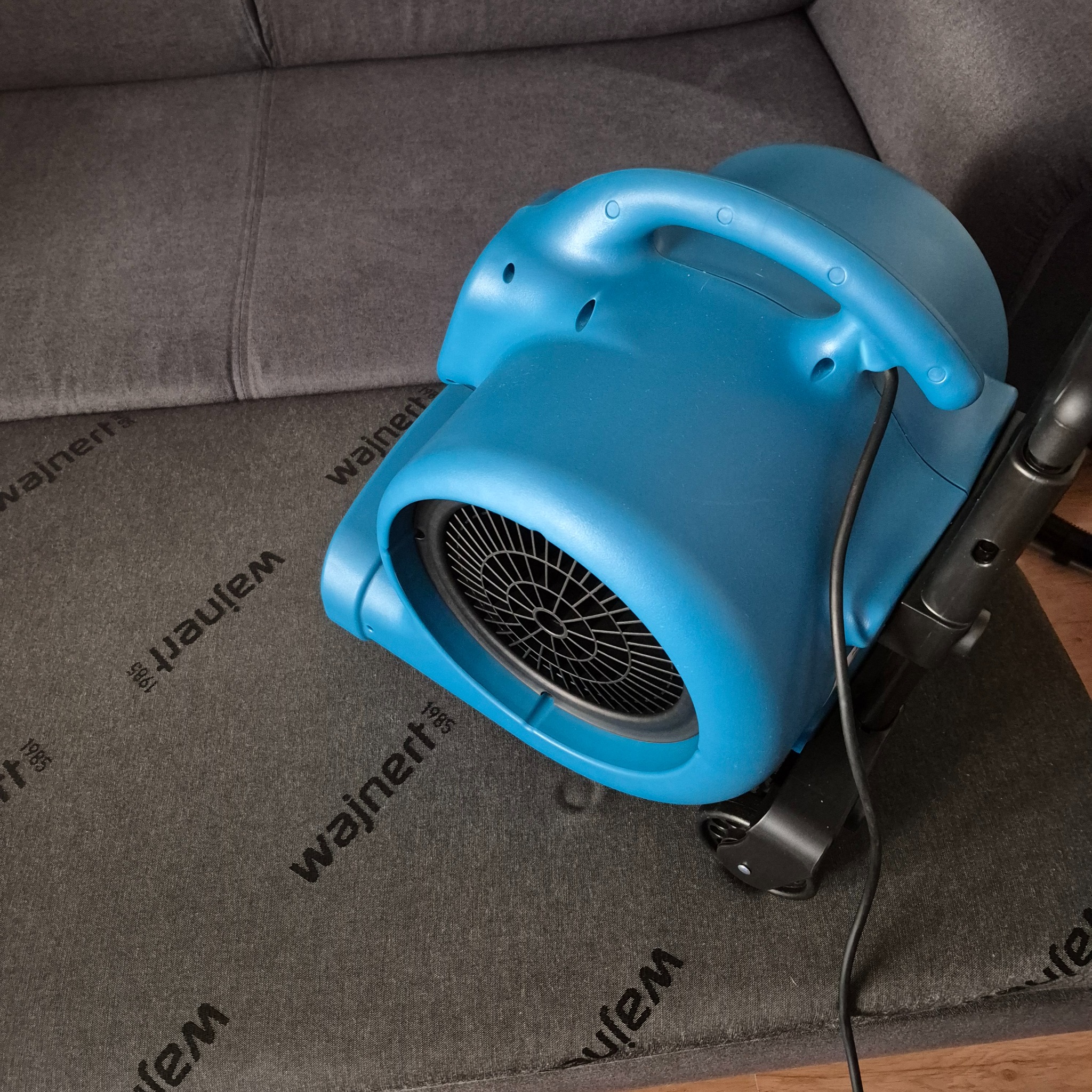 Czyszczenie tapicerki suszenie