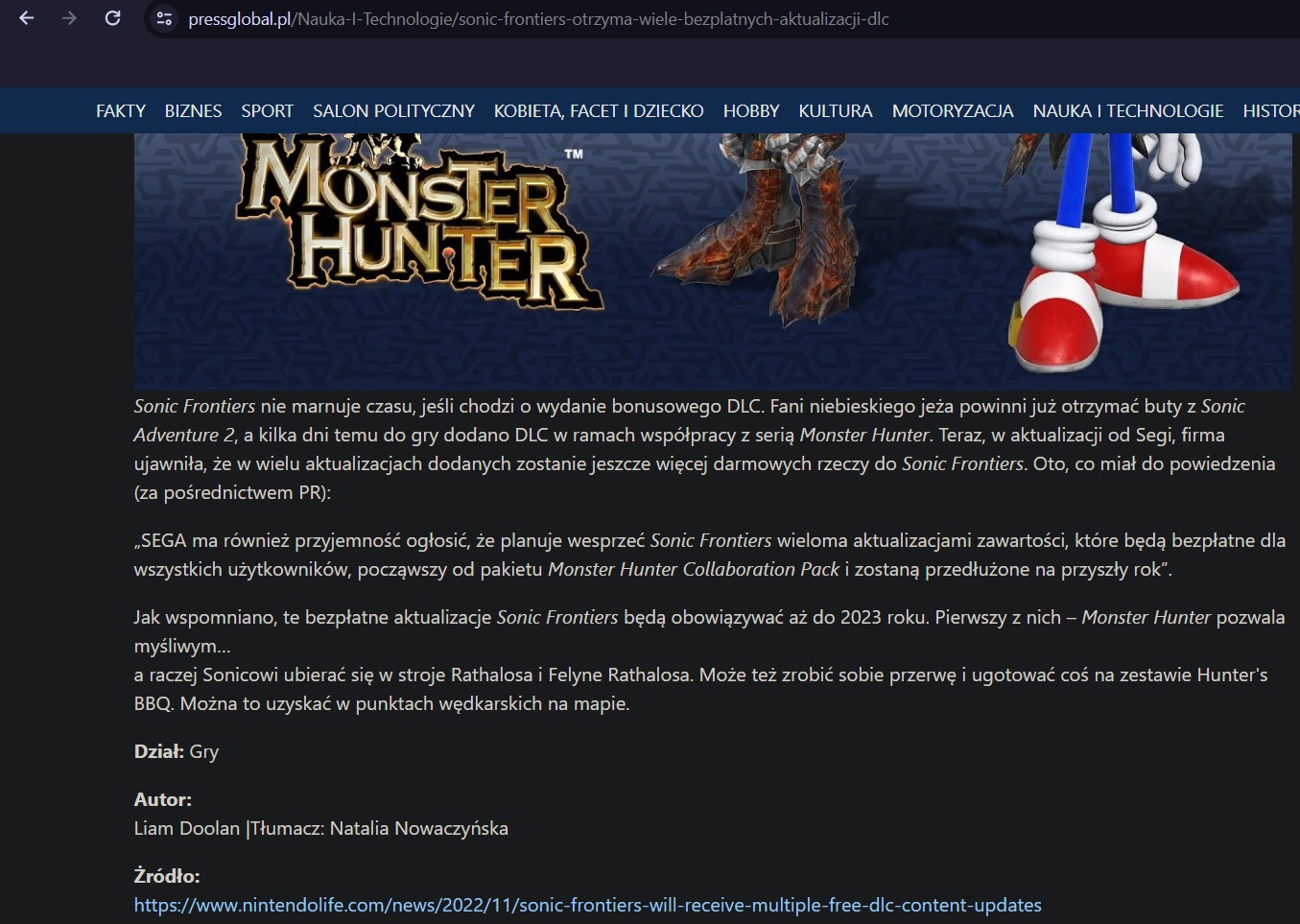 Tłumaczenie 180 artykułów z języka angielskiego na polski przez osiem miesięcy w ramach praktyk zawodowych.