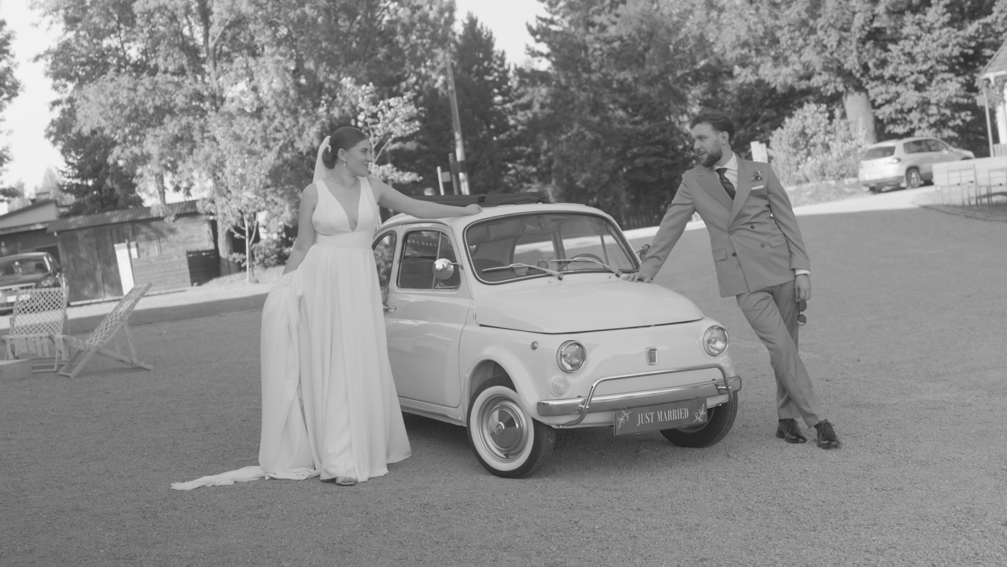 Klatka z filmu ślubnego Ani i Dawida.